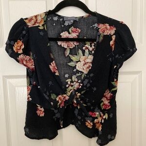 Floral tied shrug